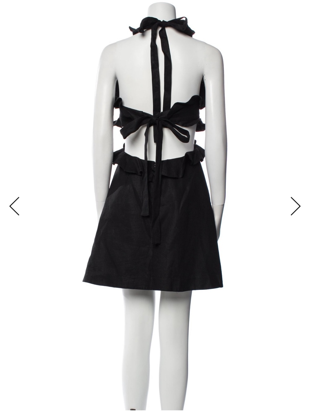Zimmermann Black Ruffle Cutout Mini Dress - Picture 4 of 4